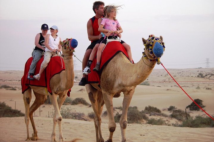 Abu Dhabi Morning Desert safari with Camel ride & Sand boarding - Image 1