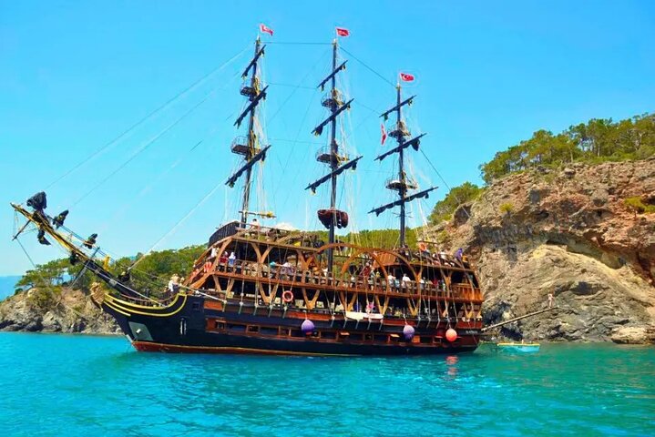 Full-Day Pirate Boat Tour with Lunch and Foam Party in Antalya  - Image 3