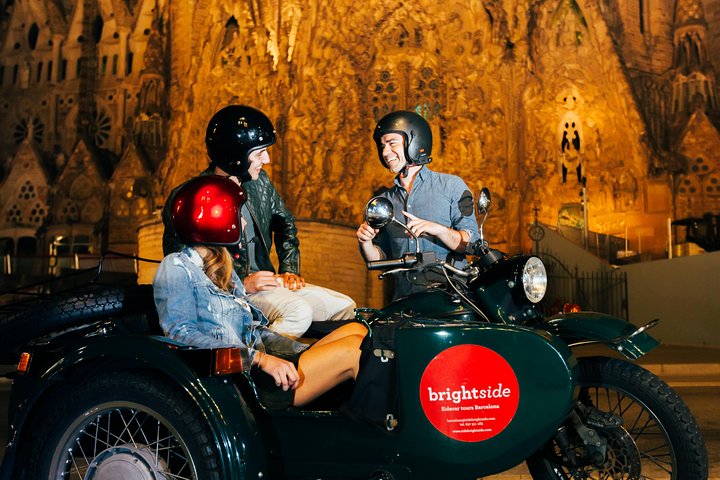 Night Tour of Barcelona by Sidecar Motorcycle - Image 1