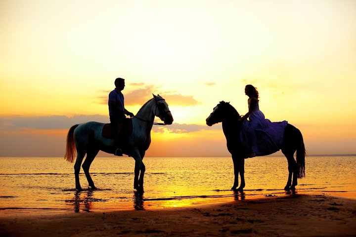 Love is in the air! Private horseback ride on the beach and sunset dinner! - Image 1