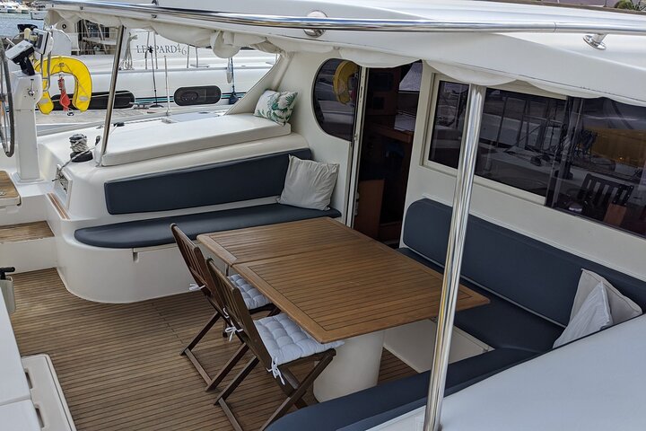 Private 6 Hrs 47 ft. Catamaran Snorkel & Cielo Charter (30p. max) - Image 2