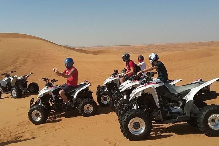 1 HR Self Drive Quad Bike , BBQ Dinner, Sand Boarding, Camel Ride & 3 Live Shows - Image 2