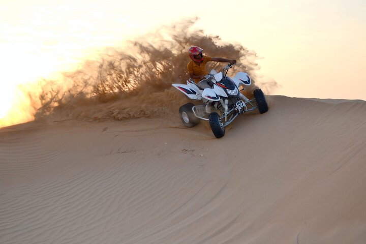 1 HR Self Drive Quad Bike , BBQ Dinner, Sand Boarding, Camel Ride & 3 Live Shows - Image 3