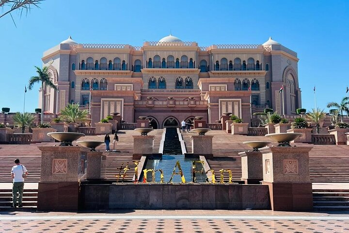 8 hours Abu Dhabi Grand Mosque and Qasar Al Watan Palace Tour  - Image 1