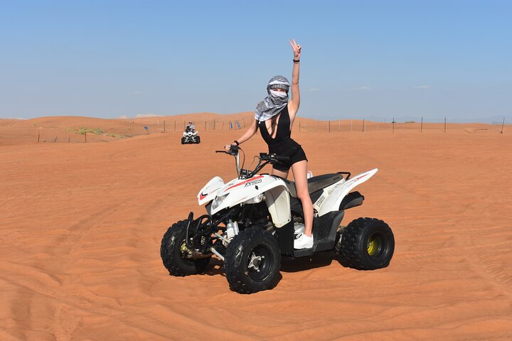Desert Excursion & Quad bike Sand Board Camel Ride BBQ Dinner - Image 2