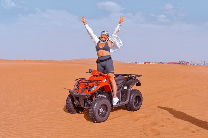 Desert Excursion & Quad bike Sand Board Camel Ride BBQ Dinner - Image 3