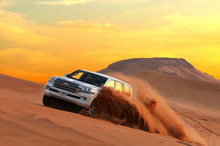 Desert Safari 4x4 Drive With Camel Ride,Belly DanceTanura & Fire Show BBQ Dinner - Image 1