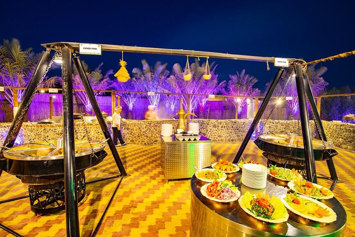  Desert Safari (Premium Luxury VIP) 5* Live BBQ Dinner open buffet tables chair  - Image 1