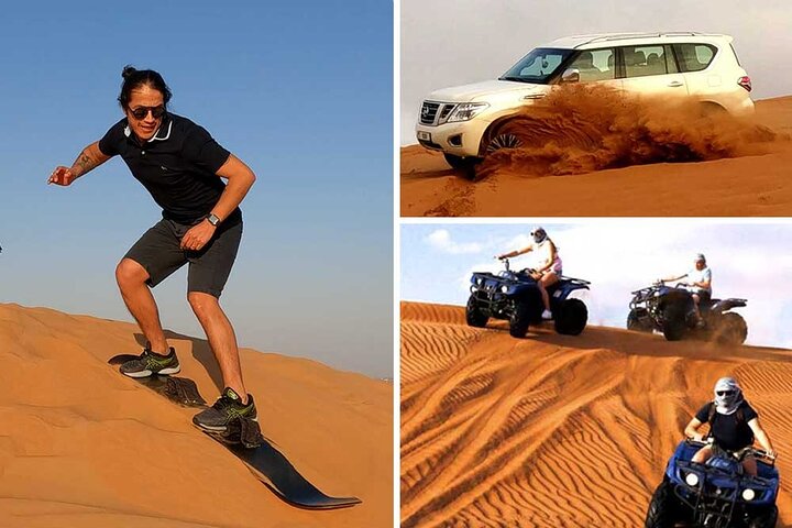 Desert Safari, Quad Bike, Sand Boarding, Camel Ride, Camp Dinner - Image 1