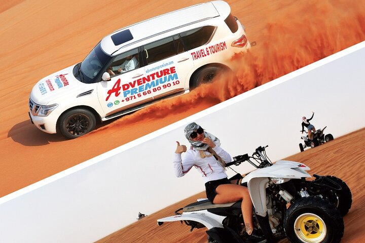 Dubai 4x4 Desert Safari Quad Bike Camel Ride and Sandboarding  - Image 5