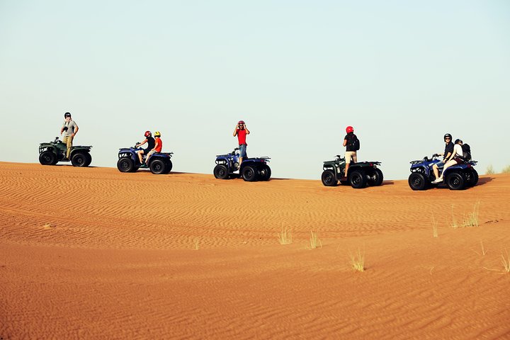 Dubai: Adventure Quad Bike Safari, Sandboarding, Camel Ride & BBQ - Image 2