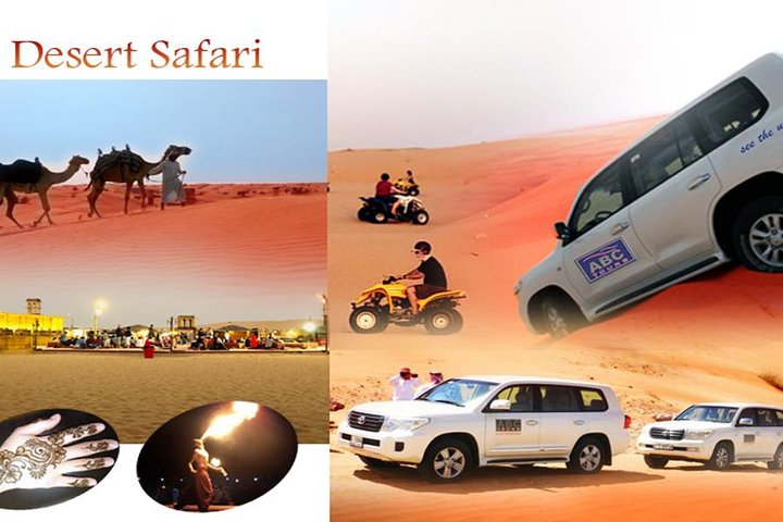 Dubai Desert 4x4 Safari, ATV Quad bike 20 minutes, BBQ, live show, sand boarding - Image 1
