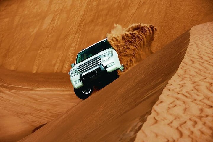 Dubai Desert Dune and Camel Riding Safari with BBQ Dinner - Image 1