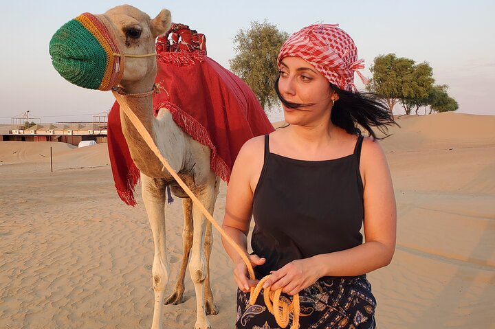 Dubai Desert Safari, BBQ, Camel Ride & Sandboarding - Image 5