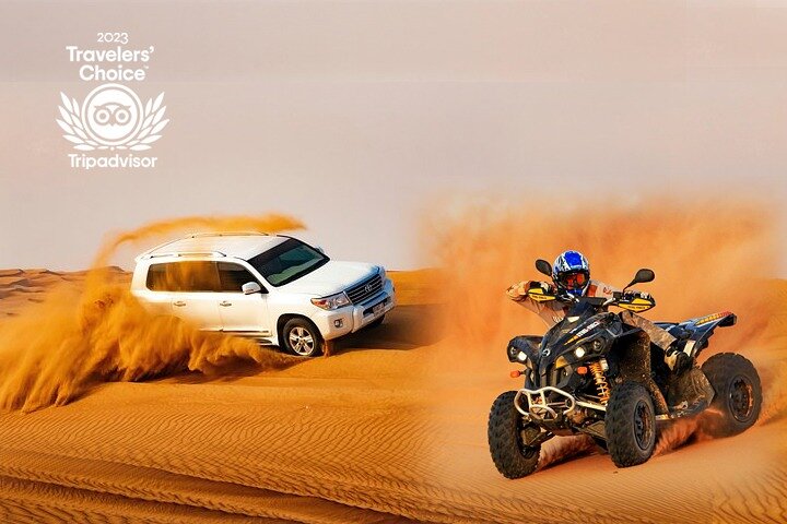 Dubai Desert Safari Dune Bashing,ATV opt, Camel Ride,Shows,Dinner - Image 1