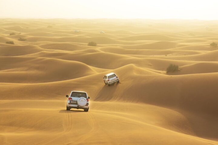 Dubai: Desert Safari With Quad Bike, Camel Ride & Dinner - Image 1