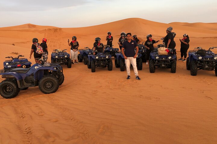 Dubai Morning Desert Quad Bike Tour with Sandboarding & Camel Ride - Image 5