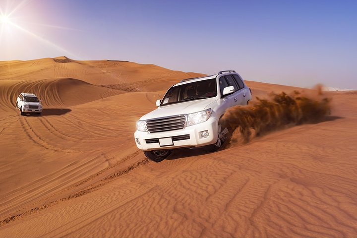 Dubai Morning Red Dunes with Camel Safari & Sandsurf - Image 1