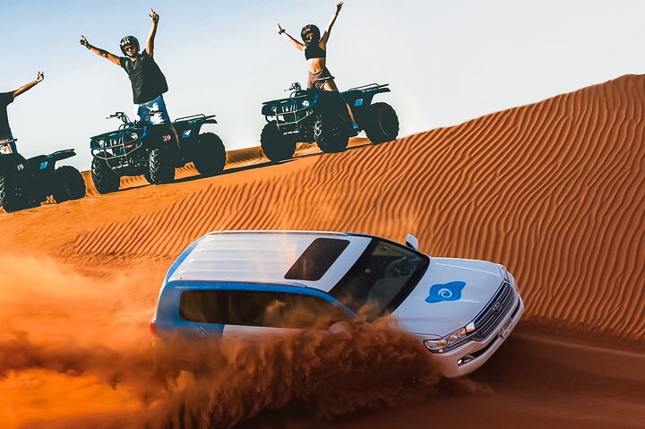 Dubai: Red Dunes Desert Safari, Sandsurf, Camels & Quad Bike Option - Image 1