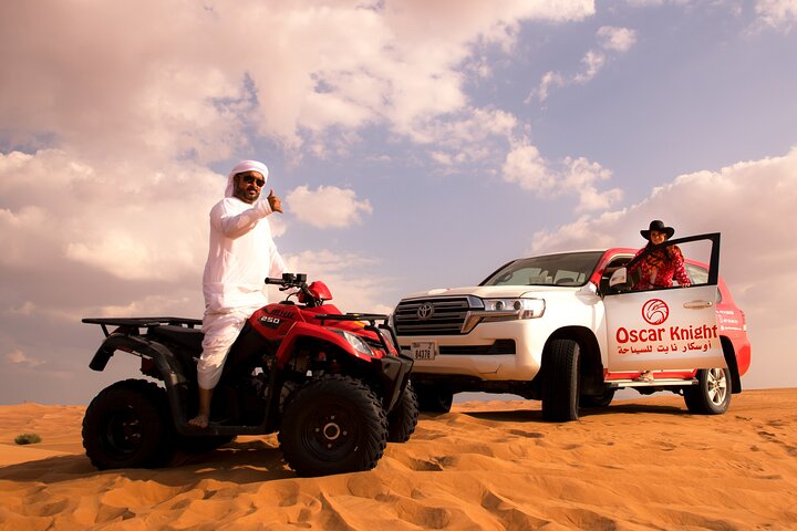 Dubai Self-drive Quad Bike, Sand Boarding, Camel Ride and Refreshments - Image 1