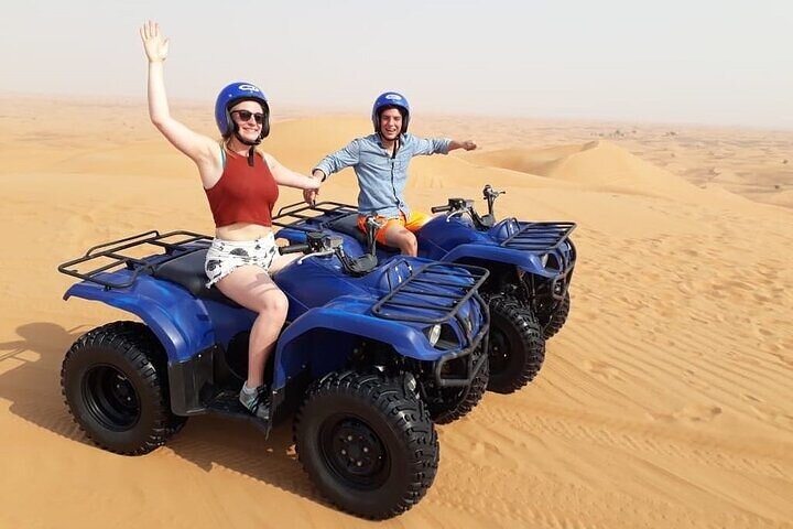 Dubai Self-drive Quad Bike, Sand Boarding, Camel Ride and Refreshments - Image 3