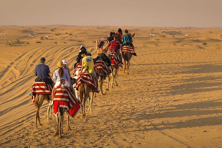 Dubai: Sunset Camel Caravan Safari with BBQ Dinner at Al Khayma Camp - Image 3
