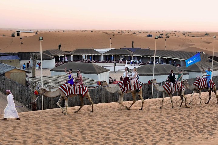 Dubai: Sunset Camel Caravan Safari with BBQ Dinner at Al Khayma Camp - Image 5