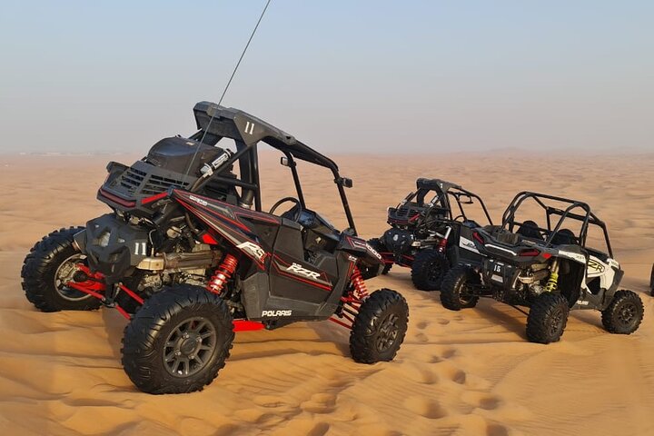 Dubai: Unique MORNING Buggy Red Dunes Safari with Sandboarding and Camel Ride - Image 3