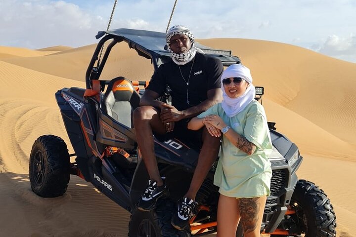 Dubai: Unique MORNING Buggy Red Dunes Safari with Sandboarding and Camel Ride - Image 5