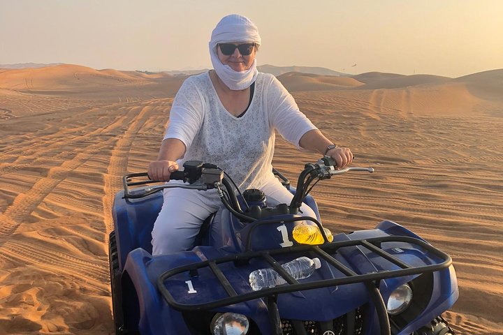 Dubai: Unique MORNING Quad Bike Red Dunes Safari - Image 3