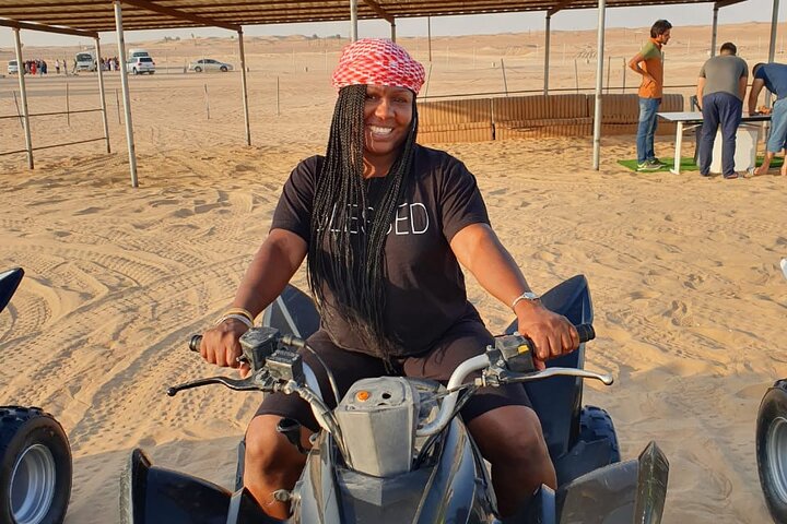 Evening Desert Safari 4x4 Dune Bashing,Sandboarding,Camel Riding,Dinner - Image 1