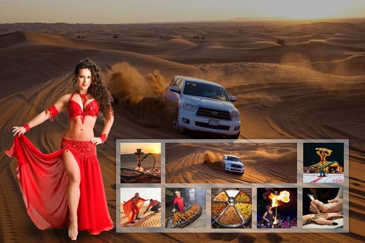 Evening Desert Safari Dubai With Buffet, Dune Bashing, Camel Riding, and Tanura - Image 1