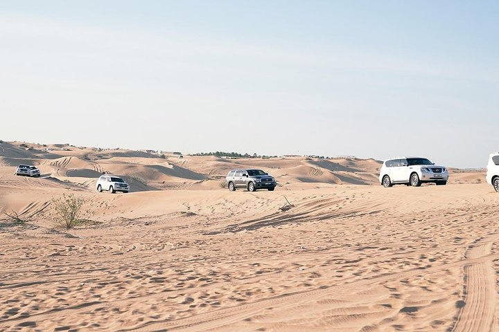 Exclusive Sunrise Desert Safari with Camel Ride Sand Boarding Dune Bashing - Image 3