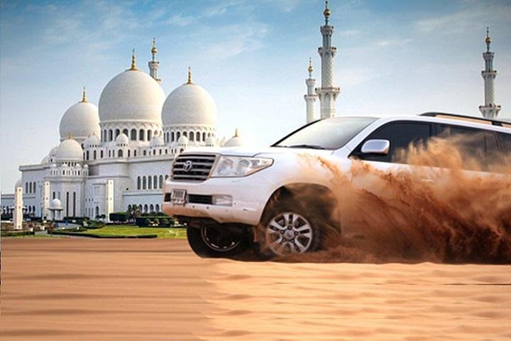Half-Day Sheikh Zayed Grand Mosque Tour & Dubai Evening Desert Safari Combo - Image 1