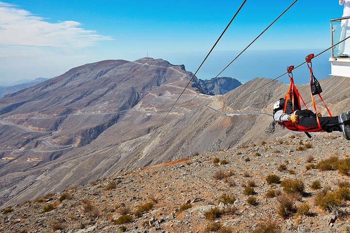 Jebel Jais World’s Longest Zipline From Dubai with Transfer - Image 1