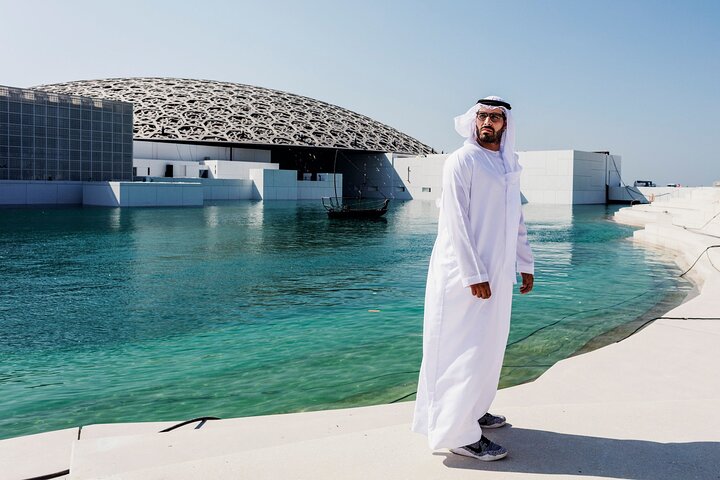 Louvre-Mosque-Deck300 & Abu Dhabi Full Day Private Tour. - Image 1