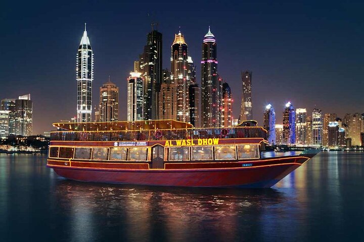 Luxurious Dinner on a Dubai Marina Dhow Cruise - Image 1