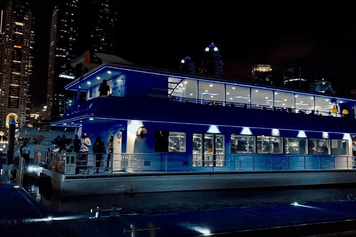  Luxury Glass Boat At Dubai Marina With 2-Hour Cruise+ Dinner + live shows - Image 4