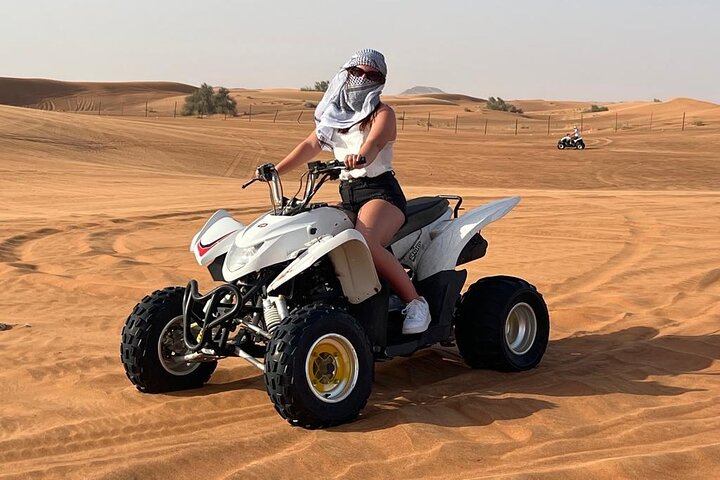 Morning Desert Safari in Dubai with Quad Bike and Camel Ride  - Image 1