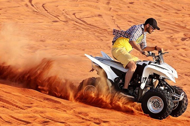 Morning Desert Safari with Quad Bike, Sand Boarding & Camel Ride - Image 1