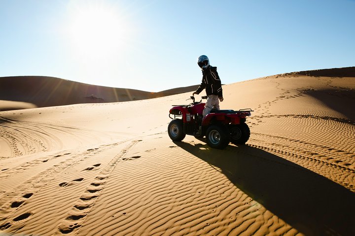 Morning Dubai Quad Bike with Sand boarding and Camel ride  - Image 1