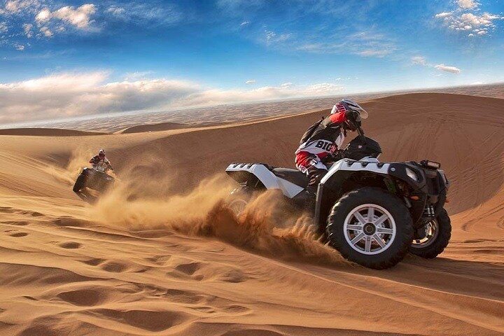 Morning Red Dunes by Quad Bike, Camel Ride and Sandboarding - Image 1