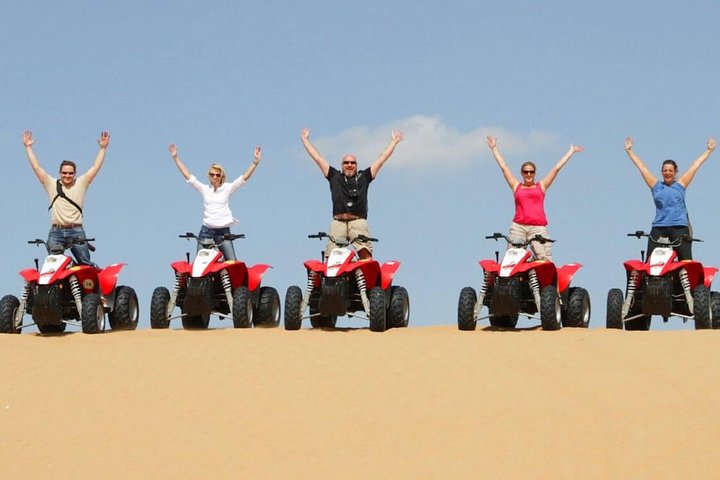 Morning Red Dunes Desert by Quad Bike, Dune Bashing, Camel Ride & Sandboarding - Image 2