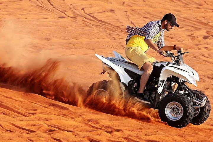 Morning Red Dunes Desert by Quad Bike, Dune Bashing, Camel Ride & Sandboarding - Image 3