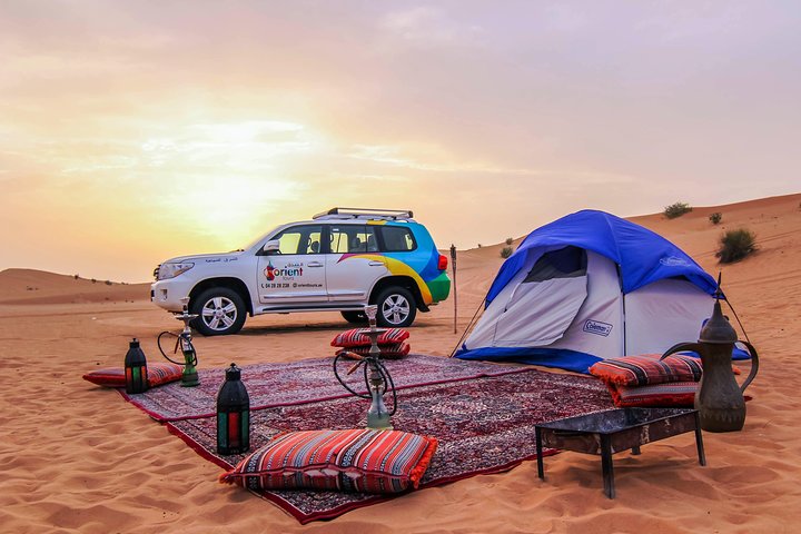 Overnight Camping in Desert Safari with BBQ Dinner & Morning Breakfast - Image 1