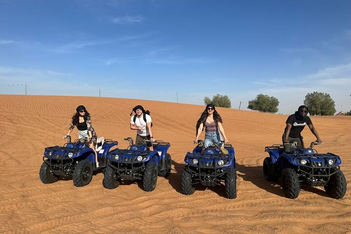 Premium Desert Excursion 1 Hour Quad bike Camel ride BBQ Dinner - Image 3