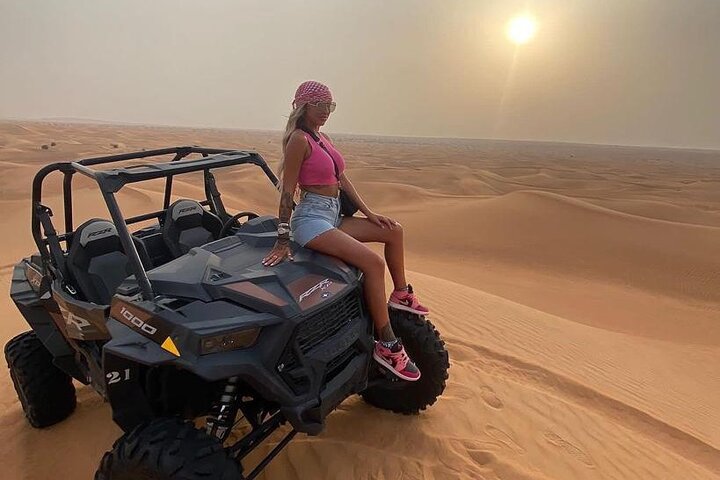 Premium Desert safari With Dune buggy camel ride BBQ dinner - Image 2