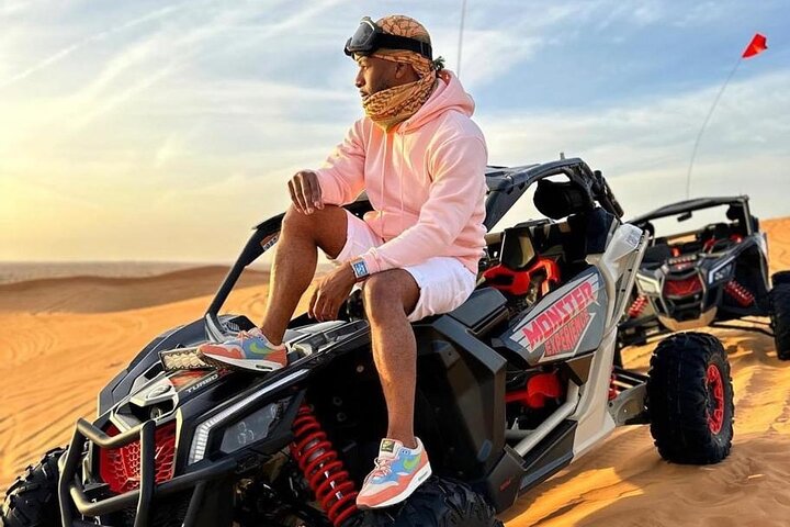 Premium Desert safari With Dune buggy camel ride BBQ dinner - Image 1