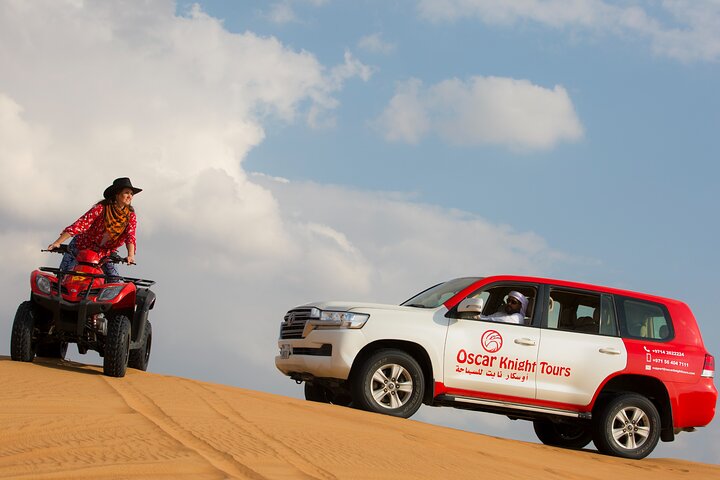 Premium Dubai Red Dunes with quadbike, camel ride and VIP Dinner - Image 1