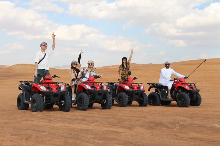 Premium Red Dunes Bashing with Quad Bike, Camel, Falcon &VIP Camp - Image 1
